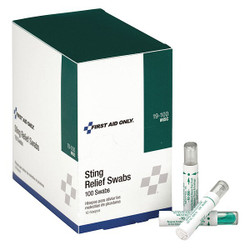 First Aid Only Bite/Sting Relief,0.18oz,Swab,PK100 19-100