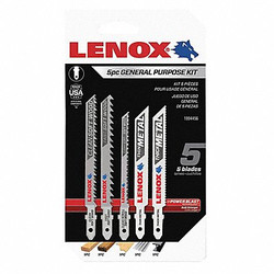 Lenox JigSaw Blade,Rigid for Straight Cuts,PK5 1994456