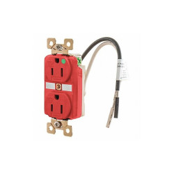 Sim Supply Receptacle,Red,15A,Duplex Outlet,125VAC  BRY8200RTR