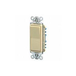 Bryant Wall Switch,15A,Ivory,1-Pole Type,Rocker 9801I