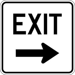 Lyle Exit Sign For Parking Lots,18" x 18" LR7-69R-18HA