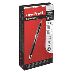 Uni-Ball Rollerball Pens,Black,PK12 1790922