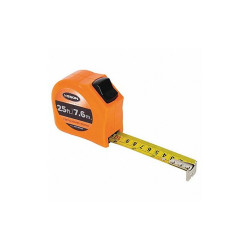 Keson Tape Measure,1 In x 25 ft/7.5m,Orange  PGT18M25V