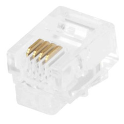 Monoprice Plug,Modular,RJ11,6P4C,Stranded,PK50 7268