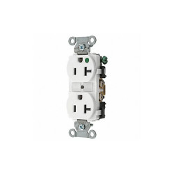 Sim Supply Receptacle,White,20A,1.0 HP,2 Poles  8300HBW