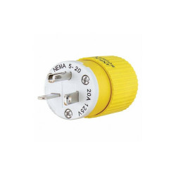 Sim Supply Straight Blade Plug,Yellow/White,1.0 HP  BRY5366NPCR