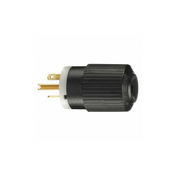 Bryant Straight Blade Plug,Black/Wht,250VAC BRY5466NP