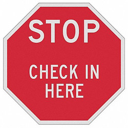 Lyle Rflctv Visitors Stop Sign,12x12in,Alum ST-036-12HA