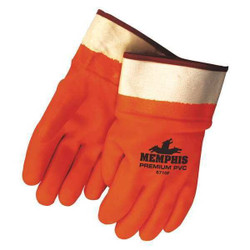 Mcr Safety Gloves,PVC,L,12 in L,Foam,Smooth,PR,PK12 6710FS