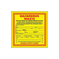 Accuform DOT Handling Label,Waste,6" Label W,PK25 MHZWCAPSP