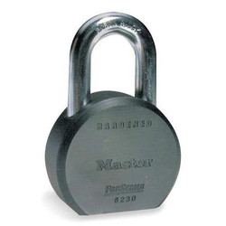 Master Lock Keyed Padlock, 7/8 in,Rectangle,Silver 6230KALH-10G018