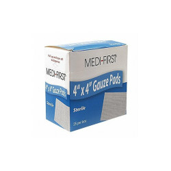 Medique Gauze Pad,White,4"L,4"W,PK25  62073