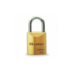 Master Lock Keyed Padlock, 25/32 in,Rectangle,Gold 6840KA-10G111