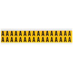 Brady Letter Label,A,3/4in.Hx9/16in.W,Vinyl 1520-A