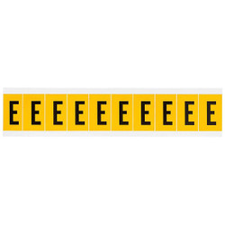 Brady Letter Label,E,1-1/2in.Hx7/8in.W 1530-E