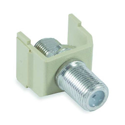 Hubbell Premise Wiring Keystone Jack,0.75 in H,Ivory SFFEX