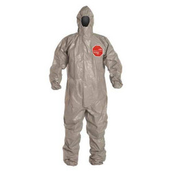 Dupont Hooded Coveralls,L,Gray,Tychem 6000,PK6 TF145TGYLG000600