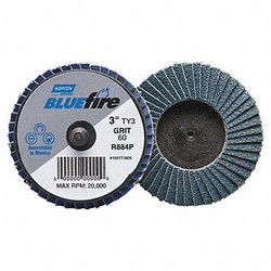 Norton Abrasives Flap Disc, 2 in Dia, P120 Grit, Type 27  77696090169