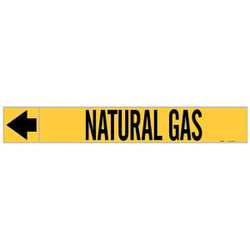 Brady Pipe Marker,Natural Gas,1in H,8in W 20449