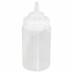 Crestware Squeeze Bottle,6 1/2",Clear,Plastic,PK12 SB12CW
