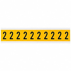 Brady Number Label,2,1-1/2in.Hx7/8in.W,Vinyl 1530-2