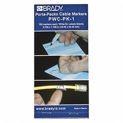 Brady Wire Marker Book,Write-On,Self-Laminatng PWC-PK-1