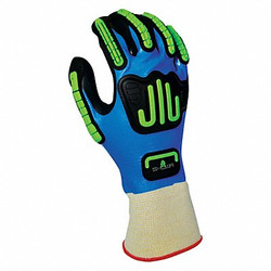 Showa Coated Gloves,Black, Blue,L,PR 377IPL-08