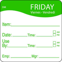 Daymark Day Label,Green,PK250 1100535