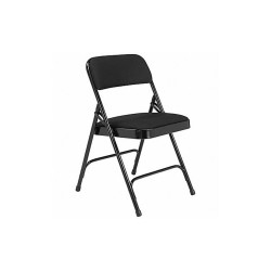 National Public Seating Folding Chair,Fabric,29-1/2inH,Black,PK4 2210