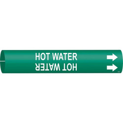 Brady Pipe Marker,Hot Water,7/8 in H,7/8 in W 4335-B