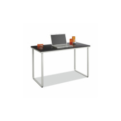 Safco® Steel Desk, 47.25" X 24" X 28.75", Black/silver 1943BLSL