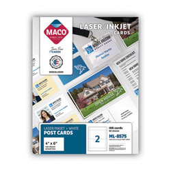 MACO® CARD,LASER POST,WHT MML-8575