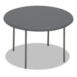 Iceberg IndestrucTable Classic Folding Table, Round, 48" x 29", Charcoal 65247