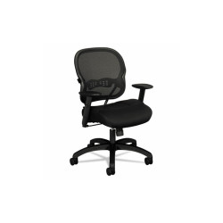 HON® CHAIR,MIDBCK,MESH SEAT,BK HVL712.MM10