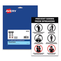 Avery® SIGN,SAFTY,7X10,WH/BK,5 83174