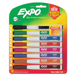 Magnetic Dry Erase Marker, Fine Bullet Tip, Assorted Colors, 8/Pack 1944748