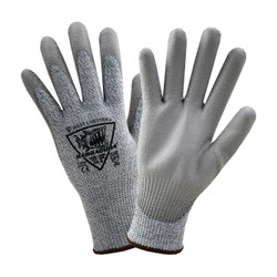Seamless Knit HPPE Blended Glove with Polyurethane Coated Smooth Grip on Palm & Fingers, 2XL