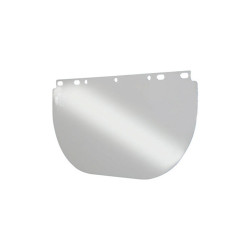 Visor, Clear,  Unbound, 16-1/2 in L x 8 in H, for Fibre-Metal® Head Gear/Cap Adaptors