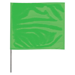 Manufacturer Varies Marking Flag,18", Glo Green,PVC,PK100 2318GG-200