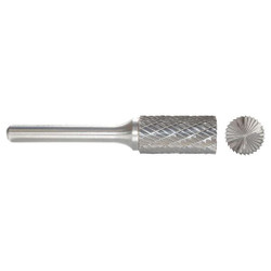 Sim Supply Cylinder Bur SB,Flat End,1/8",Carbide  310-002034C