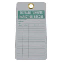 Manufacturer Varies Eye Wash/Sh Inspection Rcd Tag,PK25 8Z511