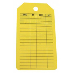 Sim Supply Inspection Record Tag,Black/Yellow,PK25  41CN15