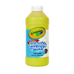 Crayola® Washable Paint, Yellow, 16 Oz Bottle 54-2016-034