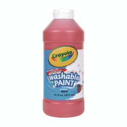 Crayola® Washable Paint, Red, 16 Oz Bottle 54-2016-038