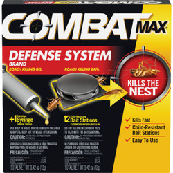 Combat Max Roach Defense System with Bait Stations & Gel 2491504
