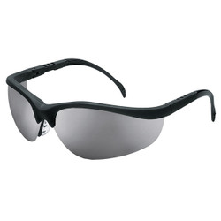 MCR Safety® Klondike® Eyewear, Black Frame, Silver Mirror Lens, 1/Each