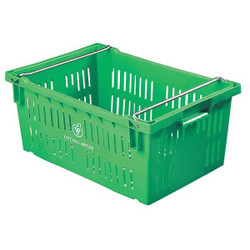 Orbis Stack and Nest Ctr,Green,Vented,Plastic AF2416-10 Green