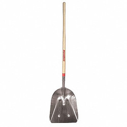 Razor-Back Scoop Shovel,Long,Wood,Aluminum,18 in. 53127