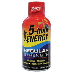 5 Hour Energy Energy Shot,1.93 oz Net Wt,Liquid,PK4 501249