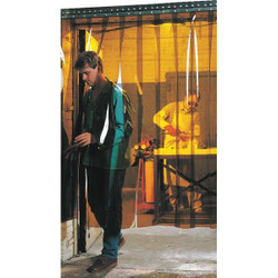 Steiner Welding Strip Curtain,6ft H,6 ft W,Amber  73411